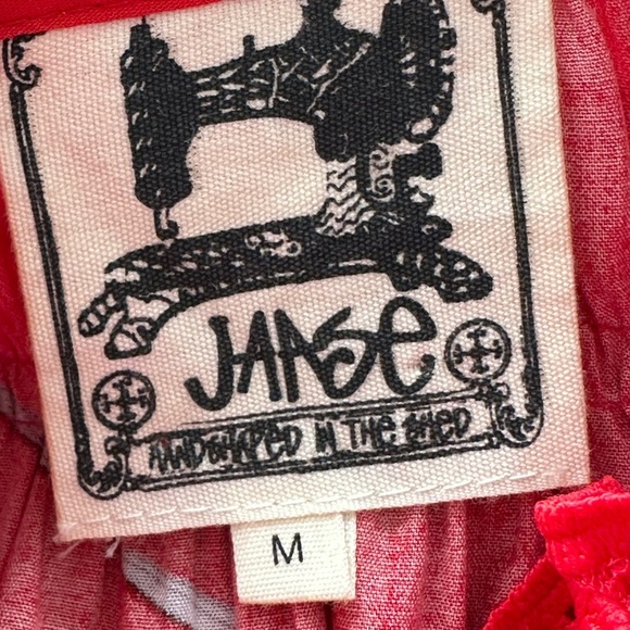 JAASE Red Floral Maxi Dress Bronte Lover’s Passion Print Boho Crochet, Medium - Picture 15 of 16